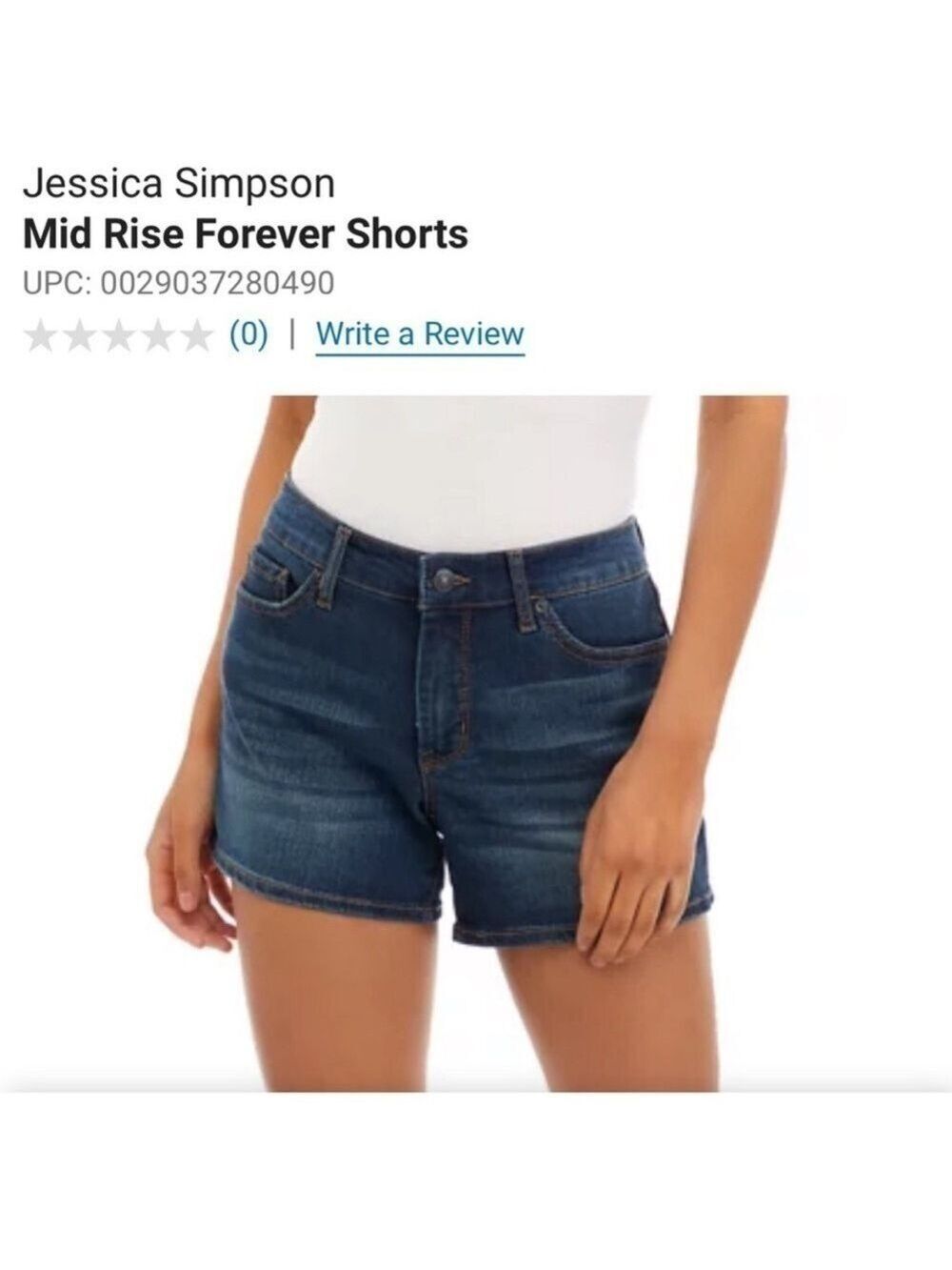 Jessica Simpson Jean Denim Shorts Size 26 Jeans $50 Short Summer Casual
